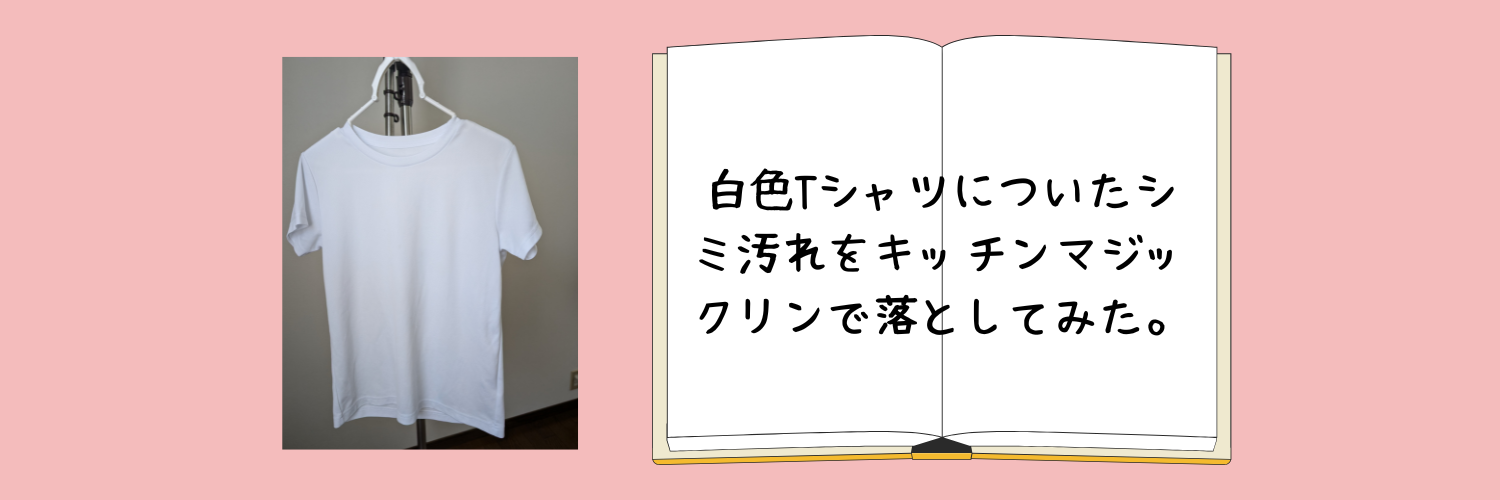 白色Tシャツの写真と記事タイトル